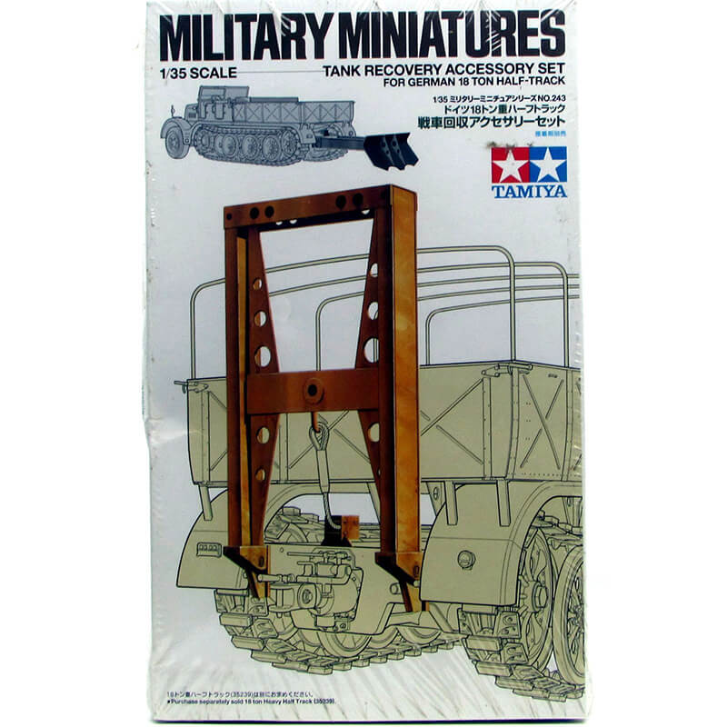 Tamiya 1/35 Military Miniatures Tank Recovery Accessory Set For German 18 Ton Half-Truck Kit