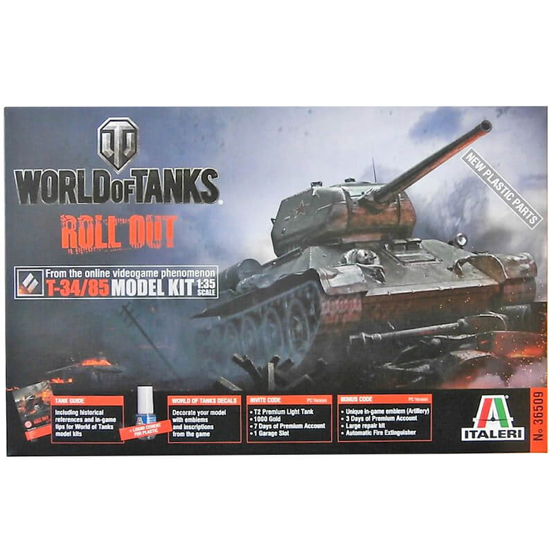 Italeri 1/35 World Of Tanks T-34/85 Kit