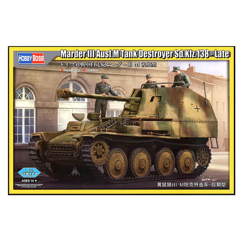 HobbyBoss 1/35 Marder III Ausf.M Tank Destroyer Sd.Kfz.138-Late Kit