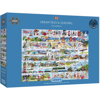 Cream Teas & Queuing By Val Goldfinch 2000pc Puzzle