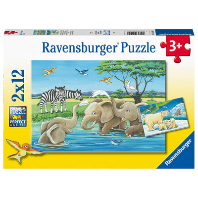 Baby Safari Animals 2x12pcs Puzzle