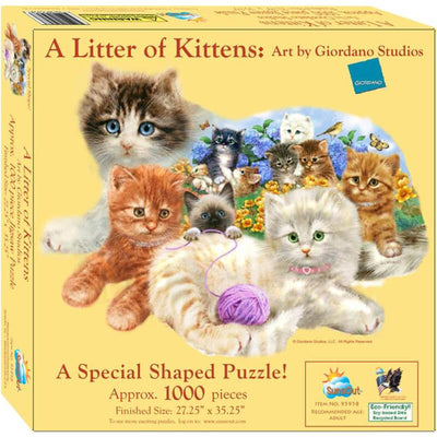 A Little of Kittens by Giordano Studios (Special Shape!) 1000pc Puzzle