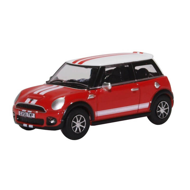 Oxford 1/76 New Mini (Chili Red/White)