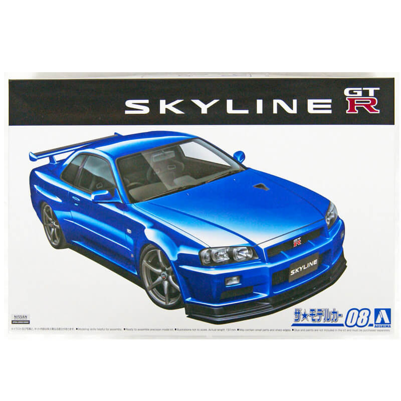 Aoshima 1/24 Nissan BNR34 Skyline GT-R V-spec II '02 Kit