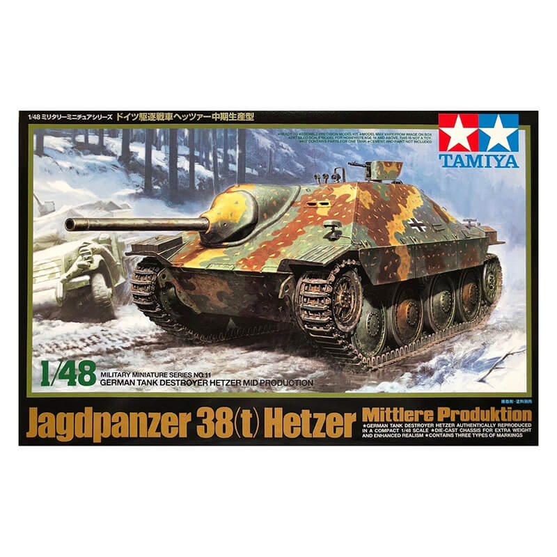 Tamiya 1/48 German Tank Destroyer Hetzer Mid Production Kit