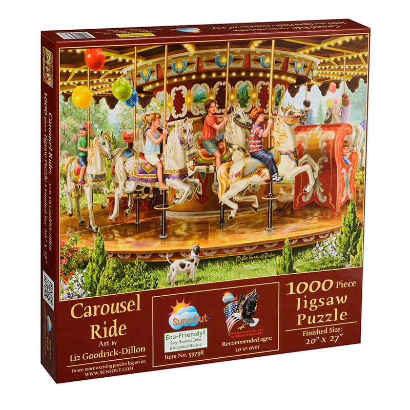 Carousel Ride by Liz Goodrick-Dillon 1000pc Puzzle