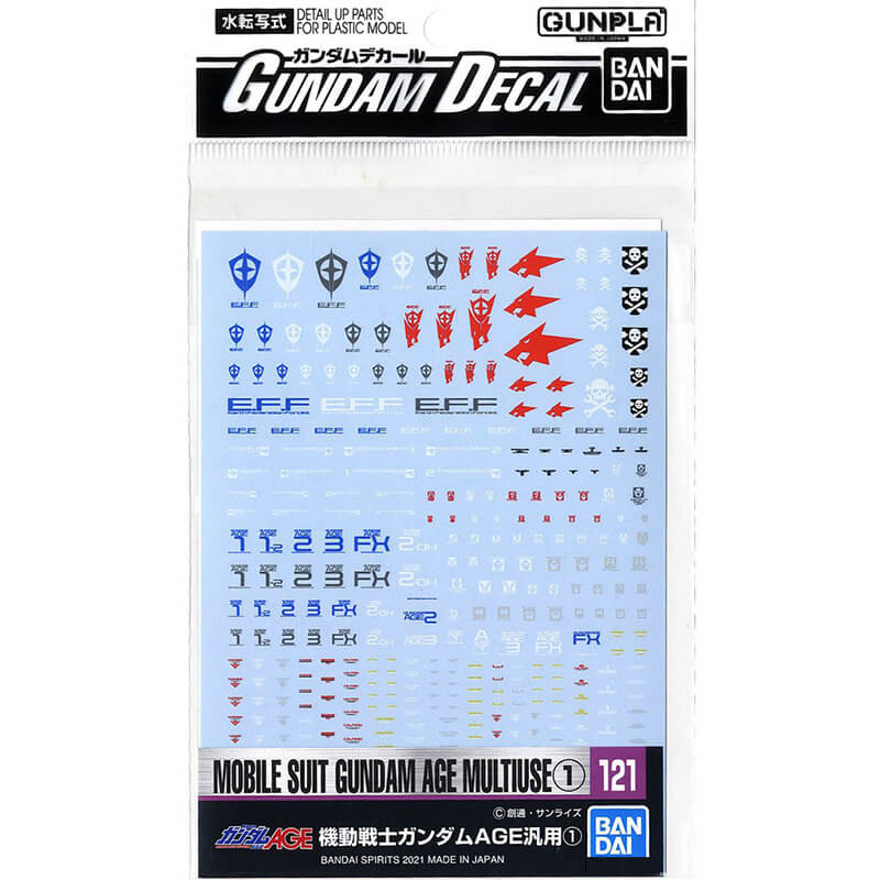 Bandai Gundam Decal 121 Mobile Suit Gundam AGE Multiuse 1