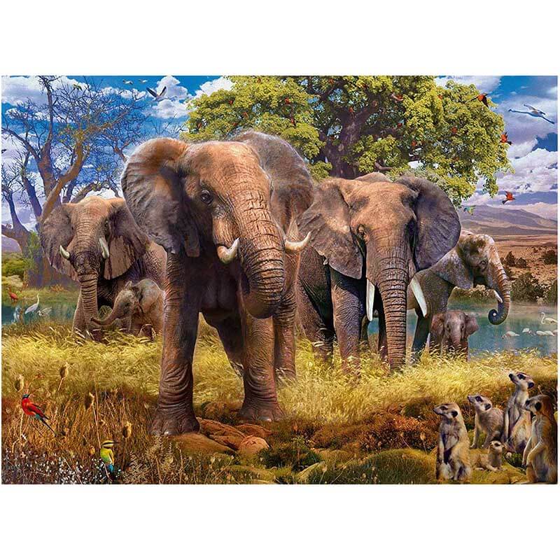 Elephant Family 500pcs Puzzle