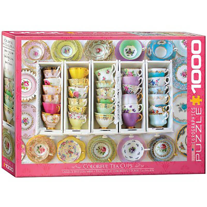 Colorful Tea Cups 1000pcs Puzzle