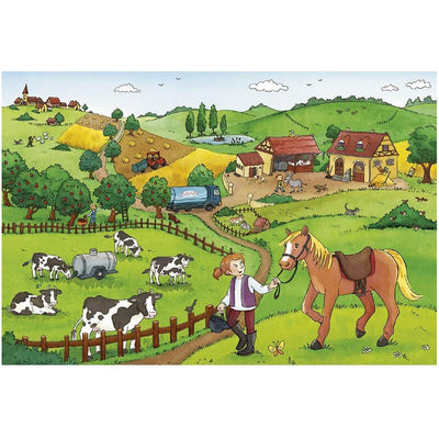 Working on the Farm by Carolin Gortler 2x12pcs Puzzle