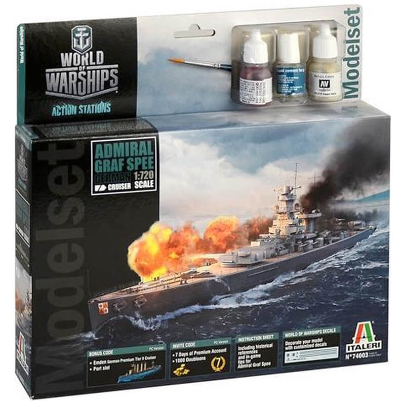 Italeri 1/720 World of War Ships Admiral Graf Spee German Cruiser Kit