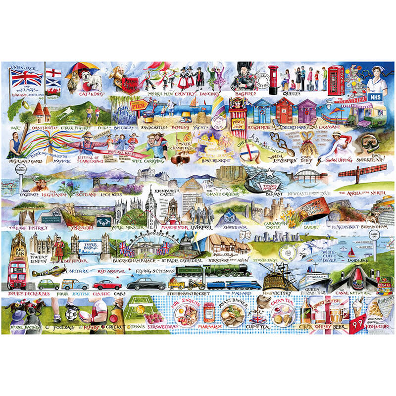 Cream Teas & Queuing By Val Goldfinch 2000pc Puzzle