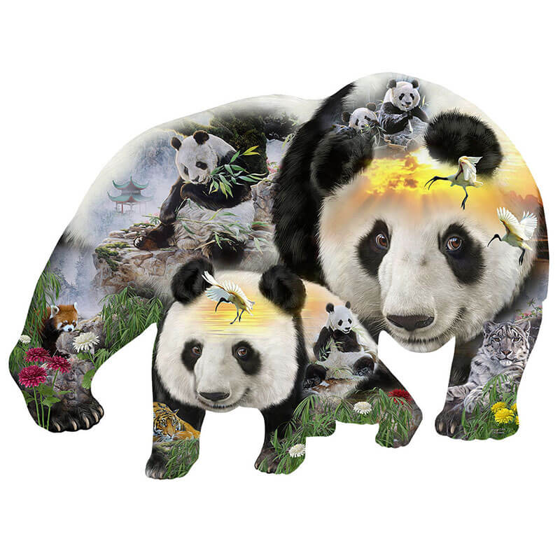 Panda-Monium (Special Shape!) 1000pc Puzzle