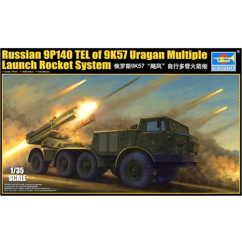 Trumpeter 1/35 Russian 9P140 TEL of 9K57 Uragan Multiple Launch Rocket System Kit