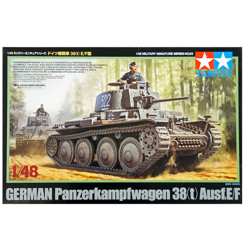 Tamiya 1/48 German Panzerkampfwagen 38(t) Ausf.E/F Kit