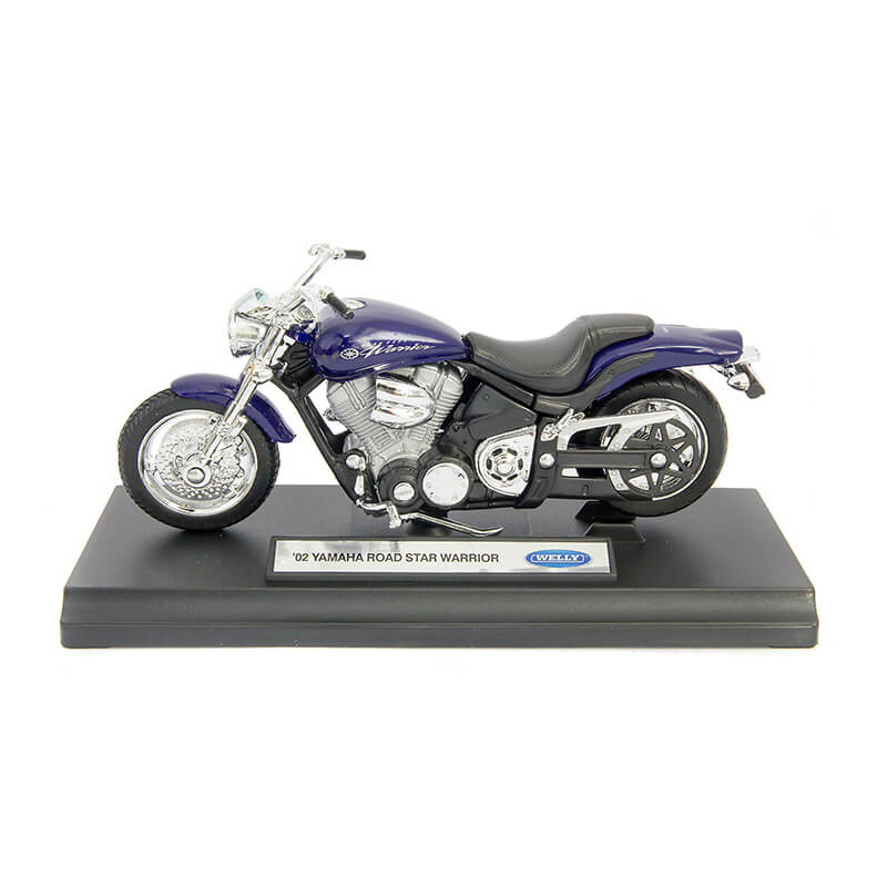 Welly 1/18 '02 Yamaha Road Star Warrior (Blue)