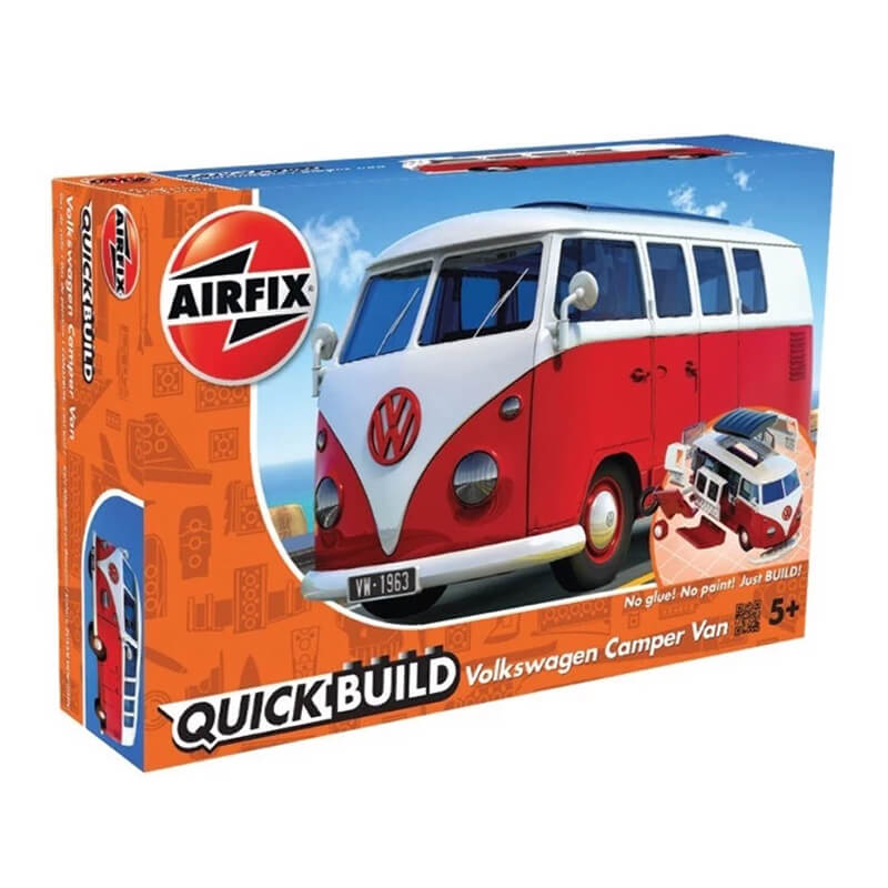 Airfix Quick Build Volkswagen Camper Van (Red) Kit