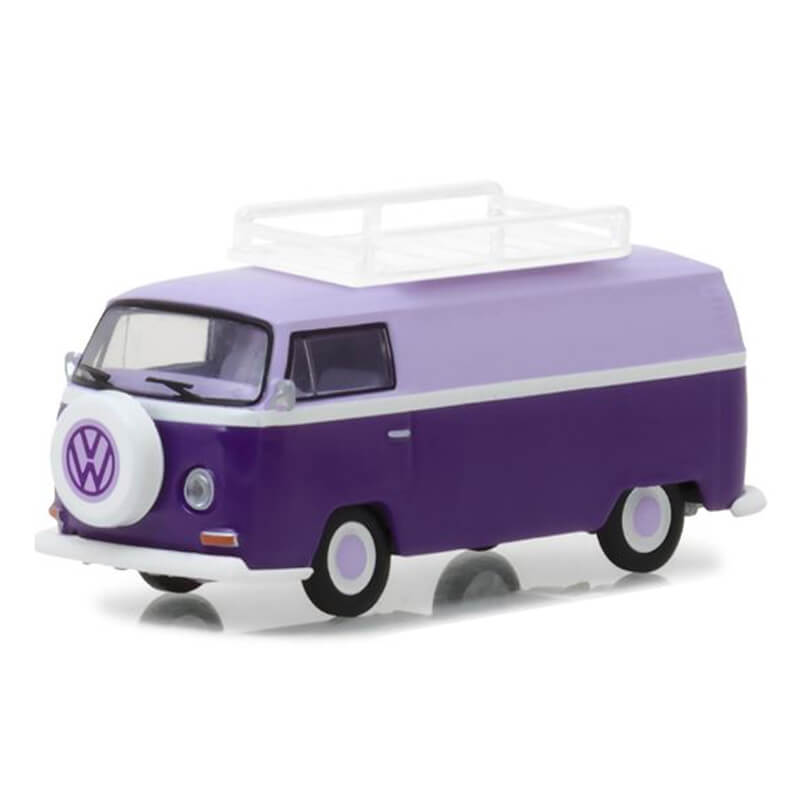 Greenlight 1/64 1971 Volkswagen Type 2 Panel Van (With Roof Rack) (Purple)