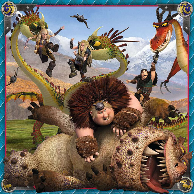DreamWorks How To Train Your Dragon 2 Dragon Riders 3x49pcs Puzzle