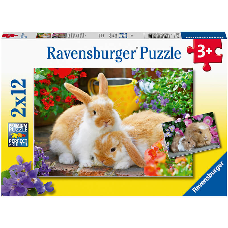 Guinea Pigs & Bunnies 2x12pcs Puzzle