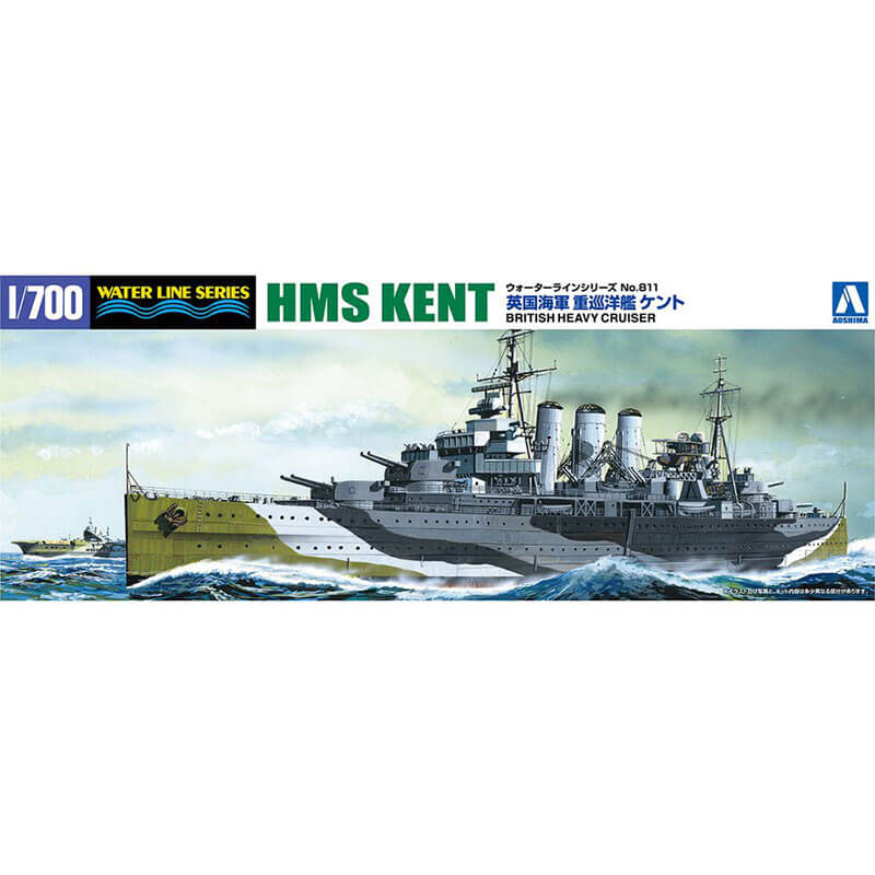 Aoshima 1/700 British Heavy Cruiser HMS Kent Kit