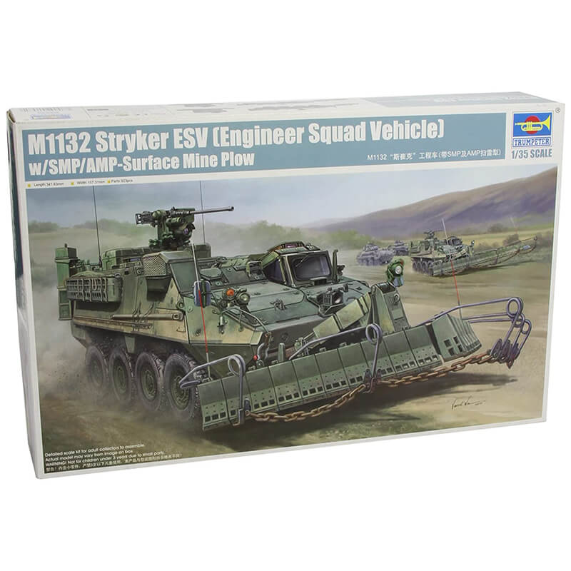 Trumpeter 1/35 M1132 Stryker ESV (Engineer Squad Vehicle) w/SMP/AMP-Surface Mine Plow Kit
