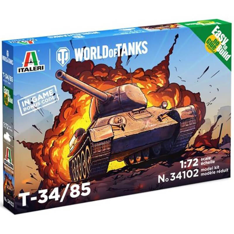 Italeri 1/72 World Of Tanks T-34/85 Kit
