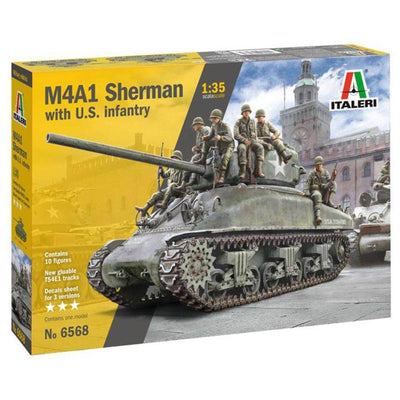 Italeri 1/35 M4A1 Sherman With U.S. Infantry Kit