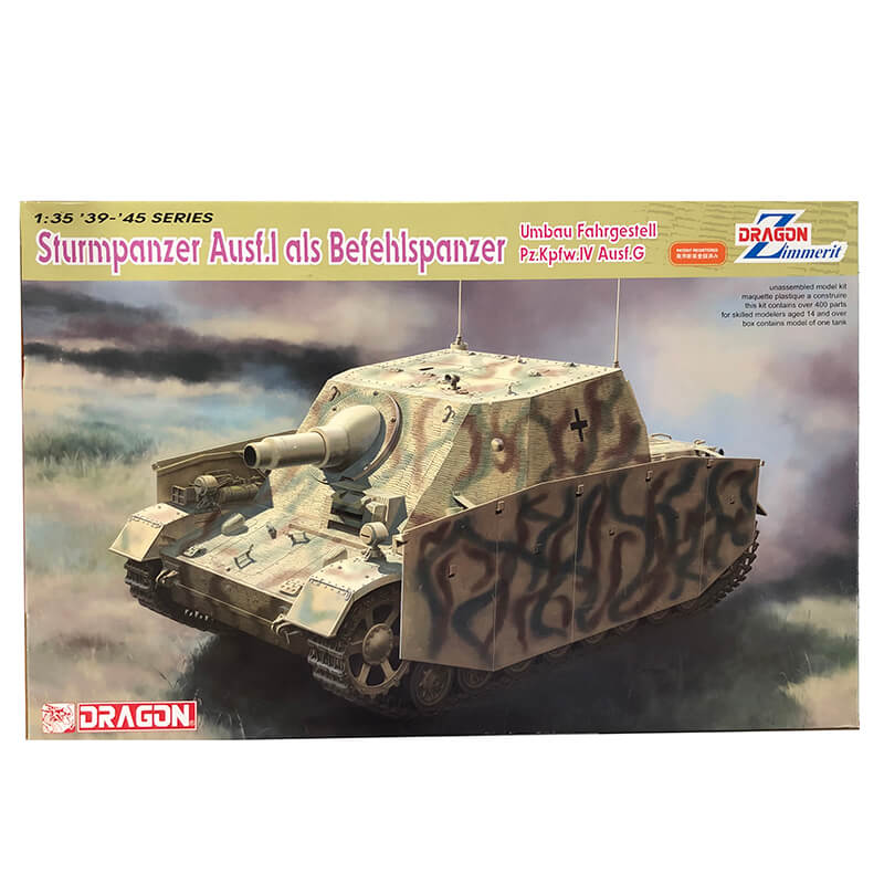 Dragon 1/35 Sturmpanzer Ausf.I als Befehlspanzer Umbau Fahrgestell Pz.Kpfw.IV Ausf.G Kit