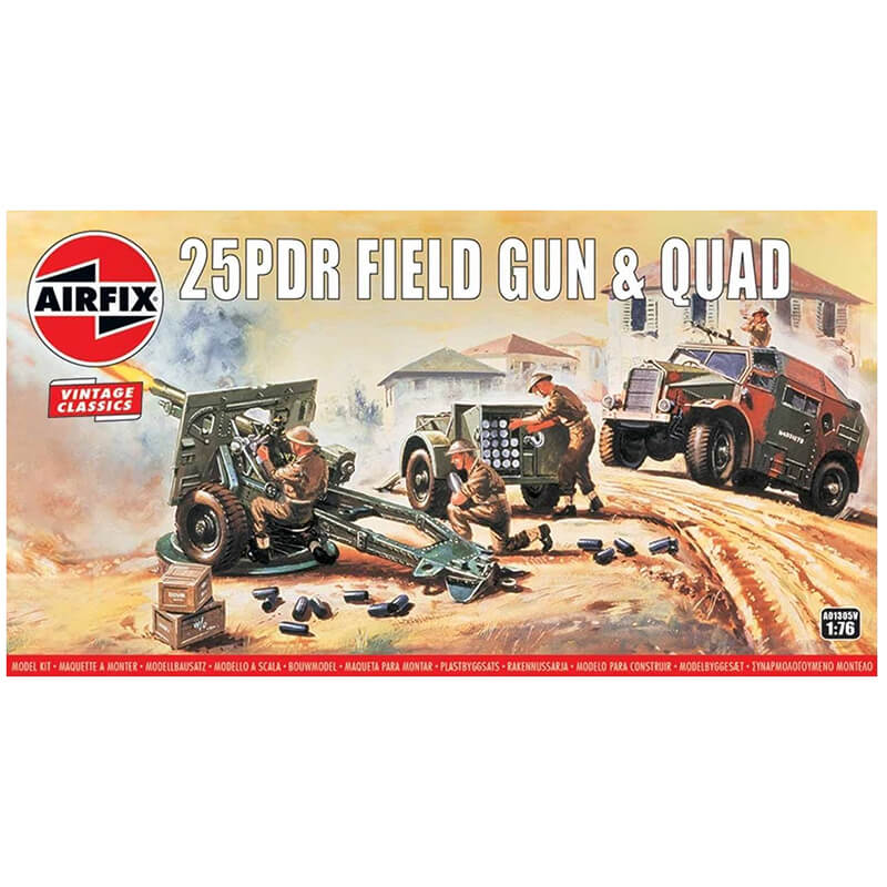 Airfix 1/76 25PDR Field Gun & Quad Kit
