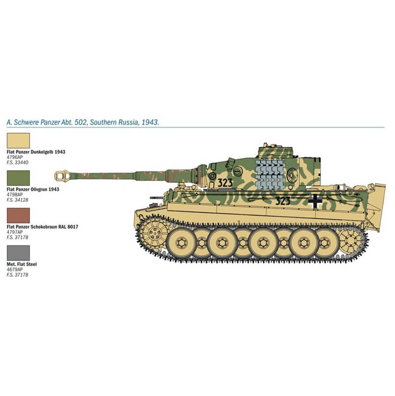 Italeri 1/35 Pz. Kpfw. VI Tiger Ausf. E Early production Kit