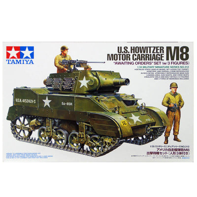 Tamiya 1/35 U.S. Howitzer Motor Carriage M8 "Awaiting Orders" Set (w/3 Figures) Kit