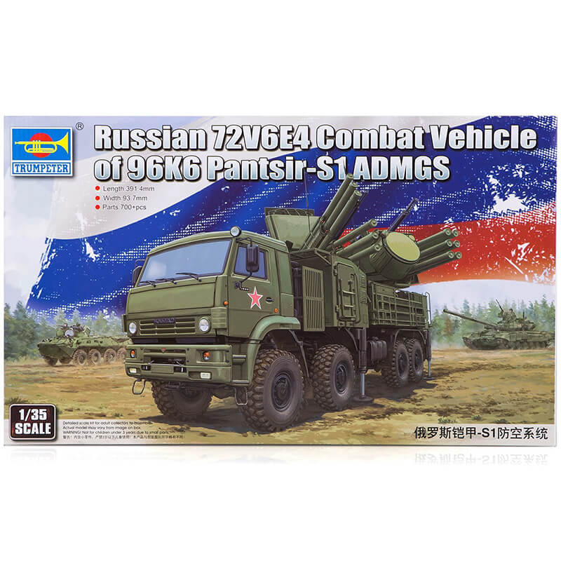 Trumpeter 1/35 Russian 72V6E4 Combat Vehicle of 96K6 Pantsir-S1 ADMGS Kit