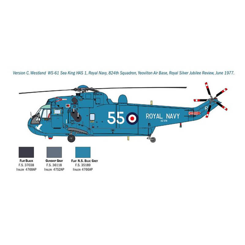 Italeri 1/72 SH-3D Sea King Apollo Recovery  Kit