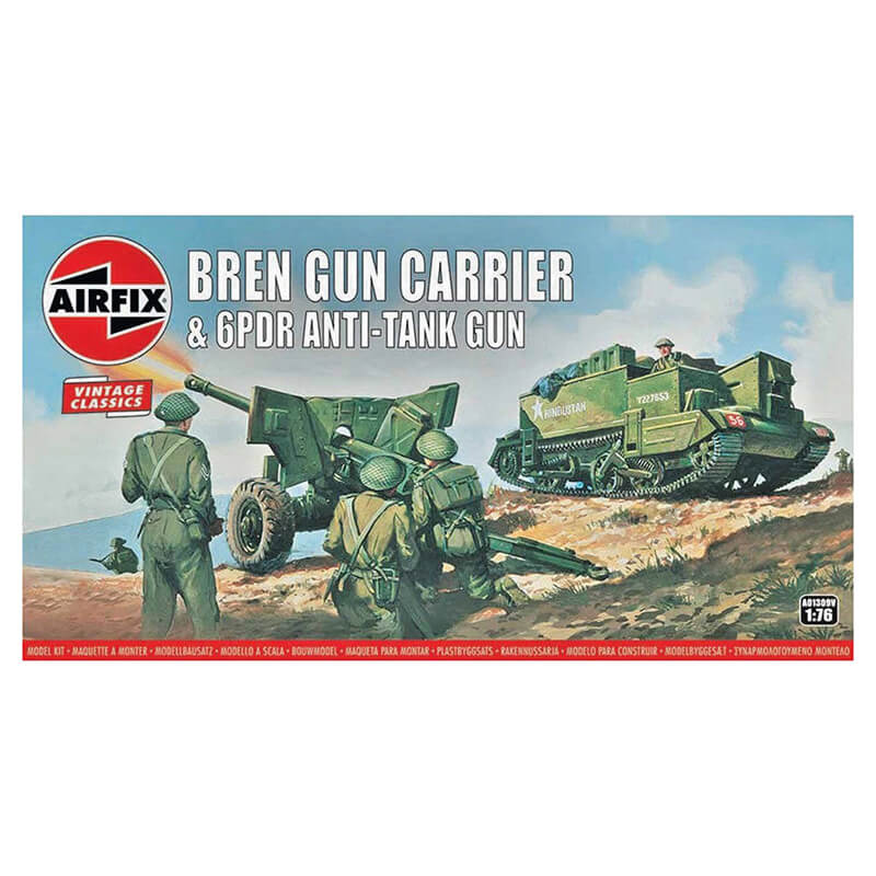 Airfix 1/76 Bren Gun Carrier & 6PDR Anti-Tank Gun Kit