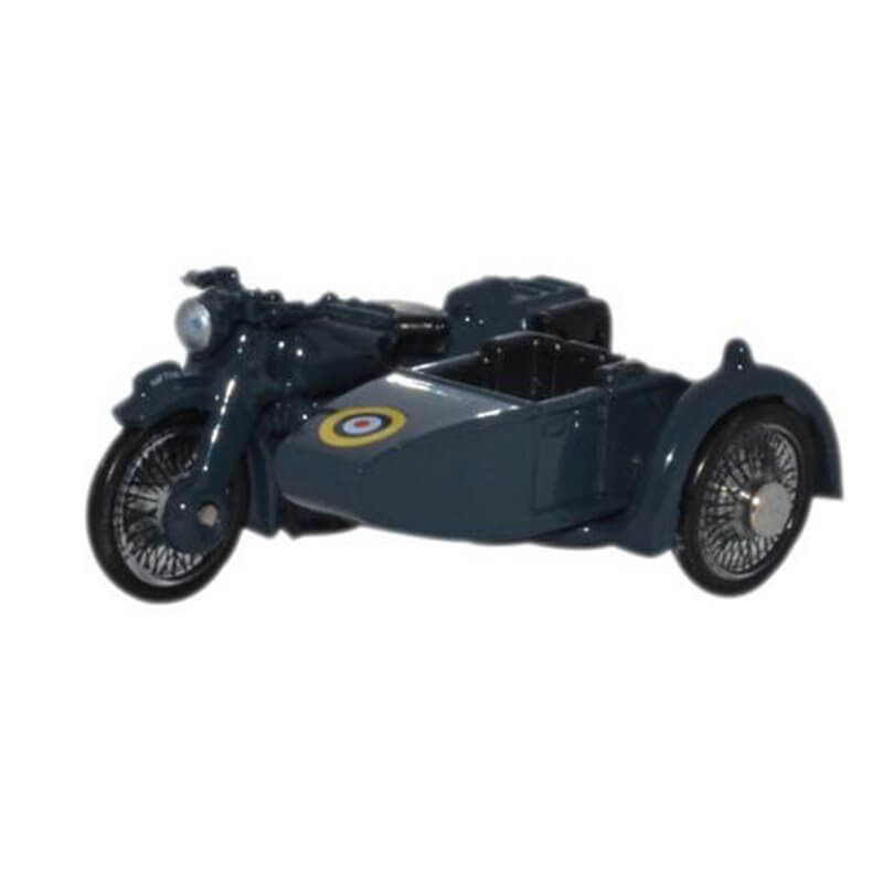 Oxford 1/76  Motorbike/Sidecar RAF Blue
