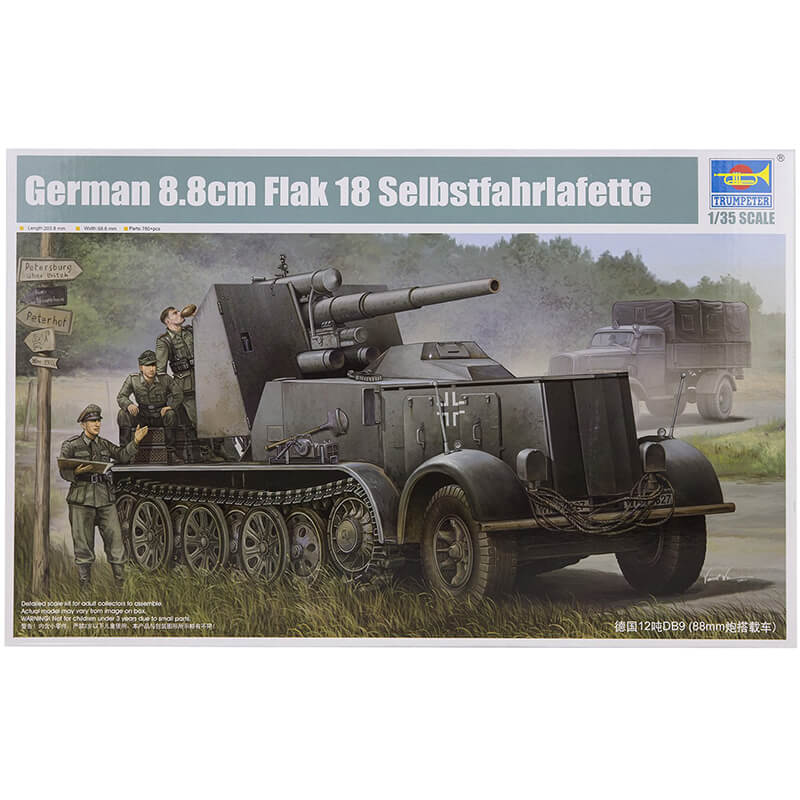 Trumpeter 1/35 German 8.8cm Flak 18 Selbstfahrlafette Kit