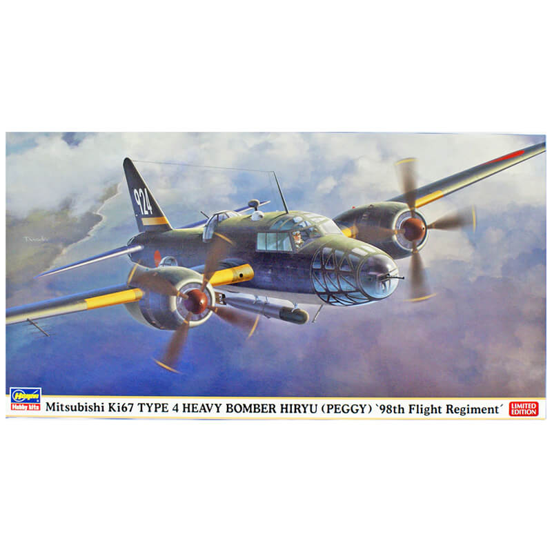 Hasegawa 1/72 Mitsubishi Ki67 Type 4 Heavy Bomber Hiryu (Peggy) '98th Flight Regiment' Kit