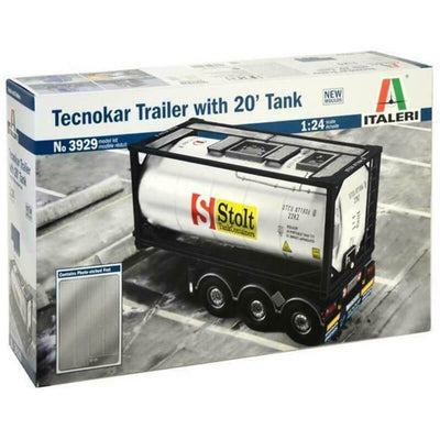 Italeri 1/24 Tecnokar Trailer w/20' Tank Kit