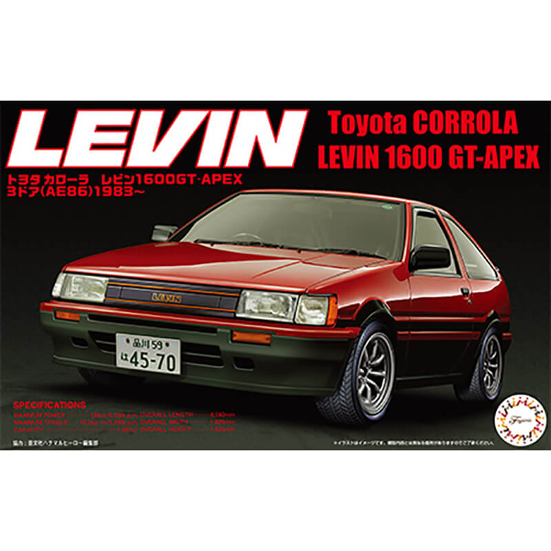 Fujimi 1/24 Toyata Corrola Levin 1600 GT-Apex AE86 1983 Kit