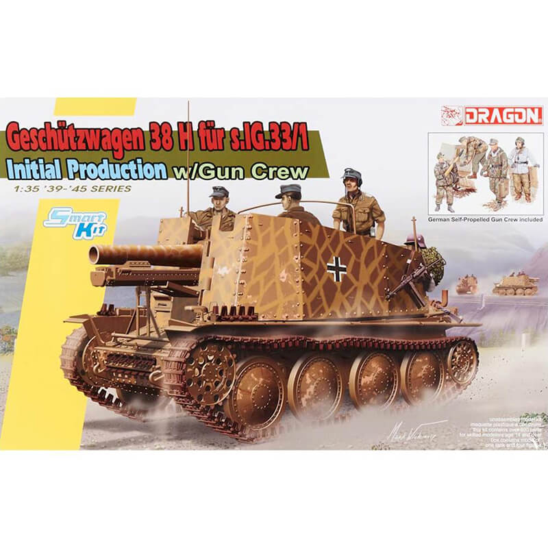 Dragon 1/35 Geschutzwagen 38 H fur s.IG.33/1 Initial Production w/Gun Crew Kit