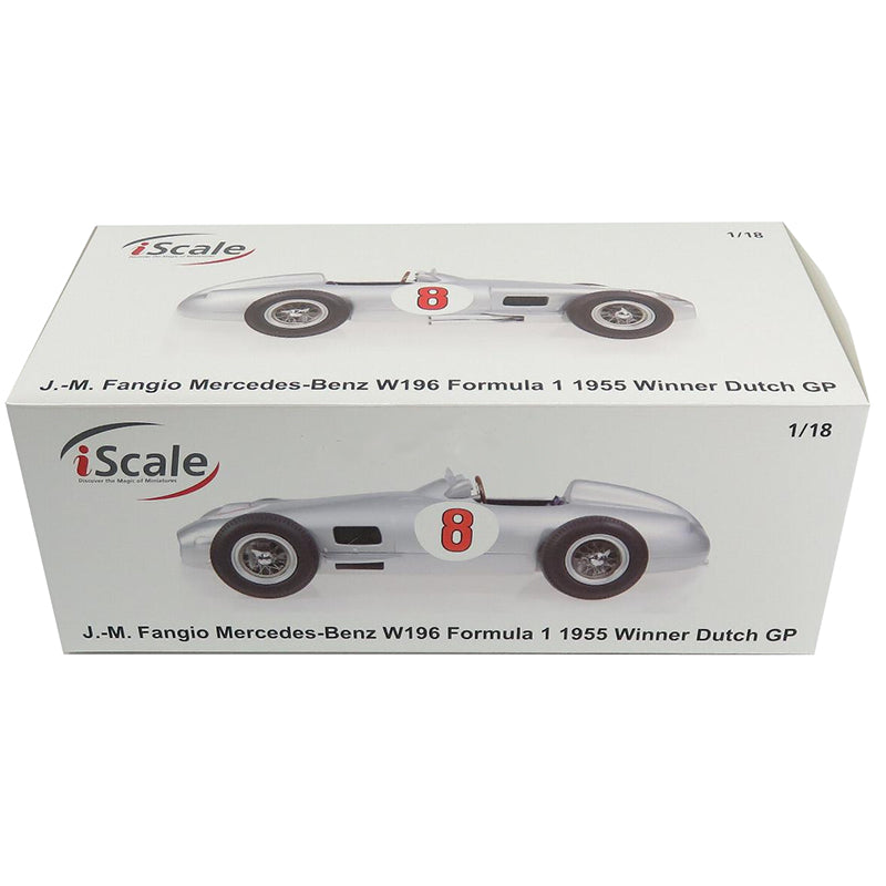 iScale 1/18 J.-M. Fangio Mercedes-Benz W196 Formula 1 1955 Winner Dutch GP