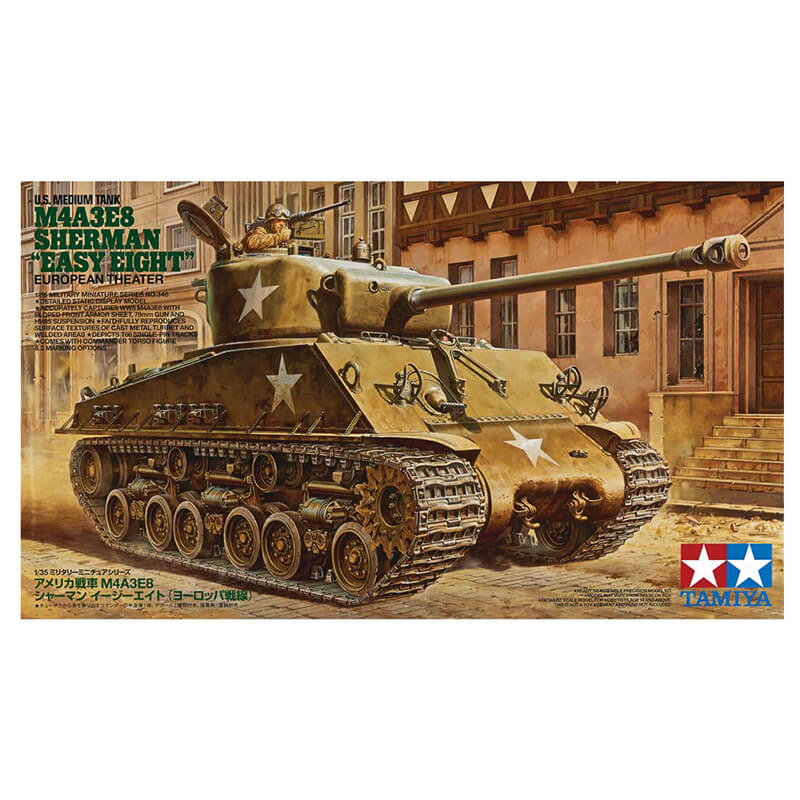 Tamiya 1/35 US. Medium Tank M4A3E8 Sherman "Easy Eight" European Theater Kit