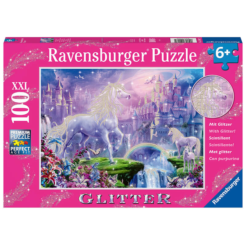 Unicorn Kingdom Met Glitter 100pcs Puzzle
