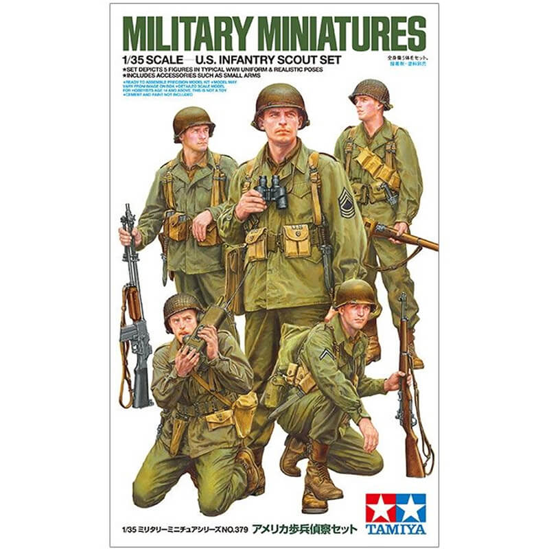 Tamiya 1/35 Military Miniatures U.S. Infantry Scout Set Kit