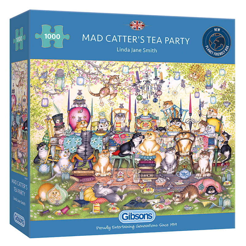 Mad Catter's Tea Party By Linda Jane Smith 1000pc Puzzle