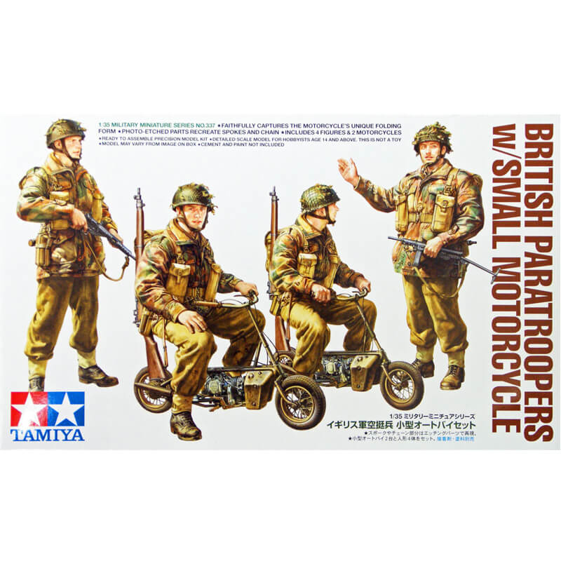 Tamiya 1/35 British Paratroopers w/Small Motorcycles Kit