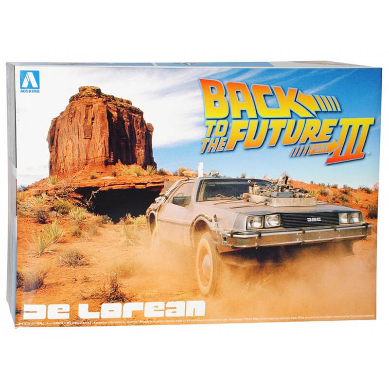 Aoshima 1/24 Back To The Future DeLorean From Part III & Railroad Ver. Kit