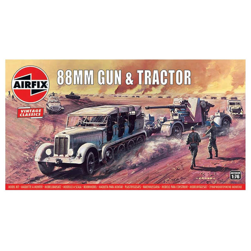 Airfix 1/76 88mm Gun & Tractor Kit