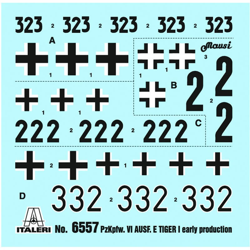 Italeri 1/35 Pz. Kpfw. VI Tiger Ausf. E Early production Kit